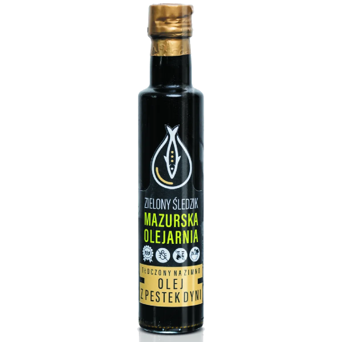 Olej z Pestek Dyni 250ml | Zielony Śledzik Mazurska Olejarnia - Gospodarstwo Pasieczne Leśny Dwór