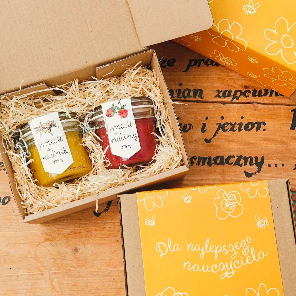 Dla najlepszego nauczyciela - opakowanie prezentowe - Gospodarstwo Pasieczne Leśny Dwór