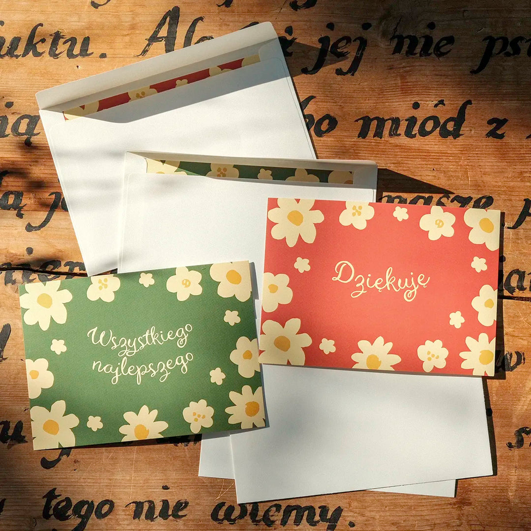 Kartka z podziękowaniem "Dziękuję"