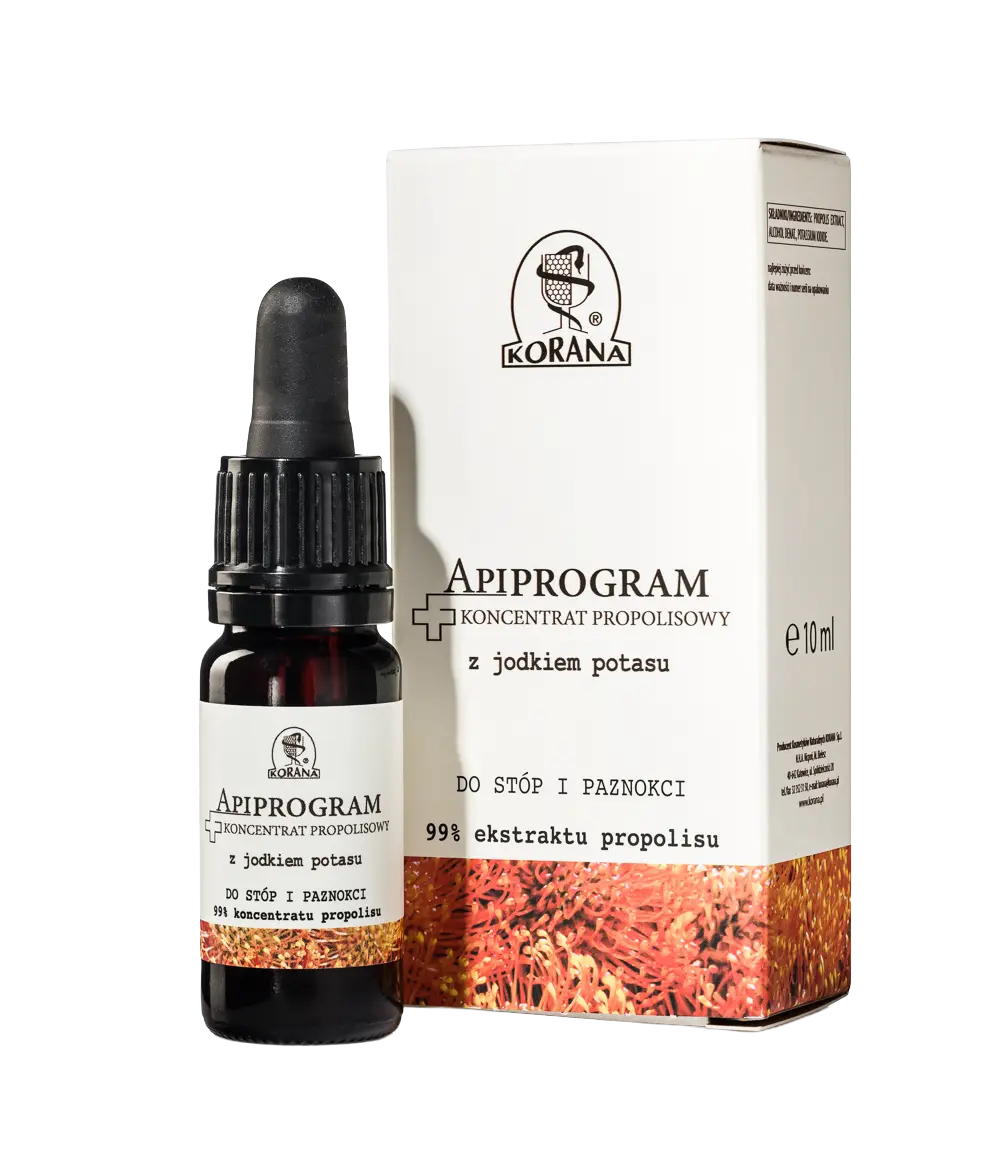 Koncentrat propolisowy z jodkiem potasu do stóp i paznokci APIPROGRAM - Korana