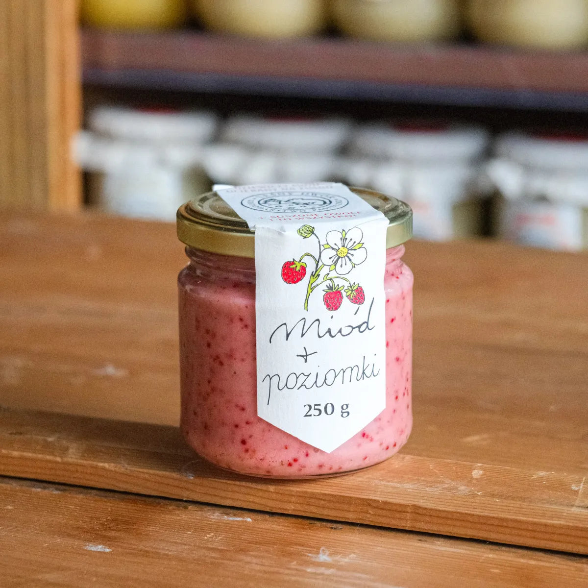 Miód z poziomkami - Gospodarstwo Pasieczne Leśny Dwór