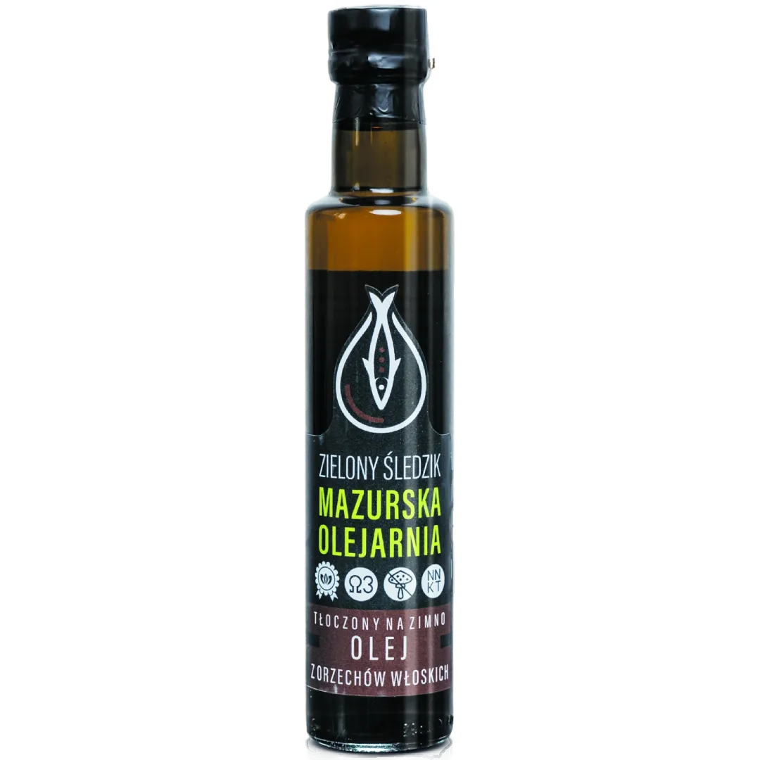 Olej z orzechów włoskich - Zielony Śledzik - Gospodarstwo Pasieczne Leśny Dwór