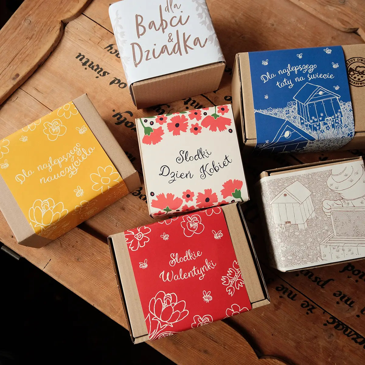 Miód na prezent - ozdobne opakowania prezentowe