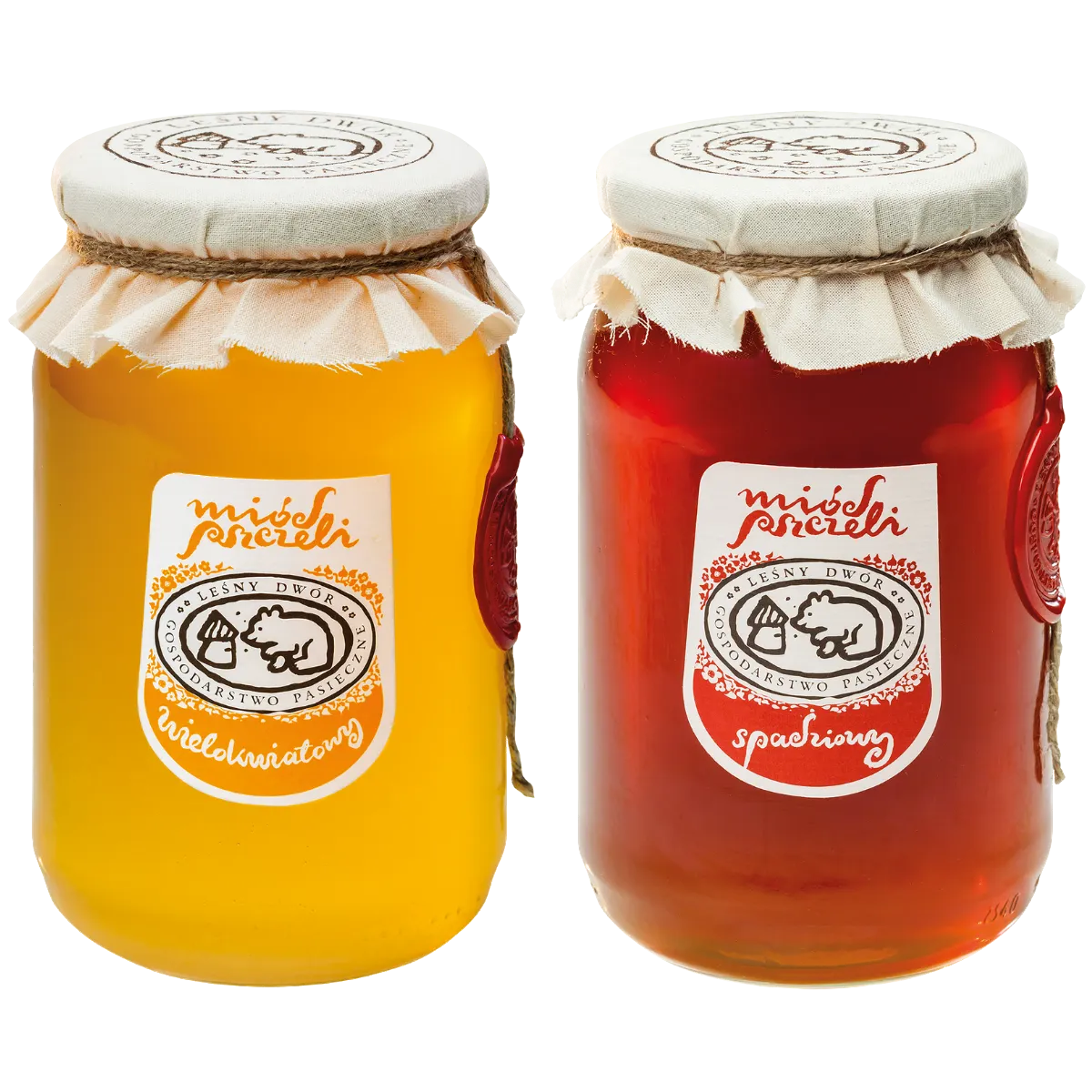 Miód spadziowy i wielokwiatowy Gospodarstwo Pasieczne leśny Dwór