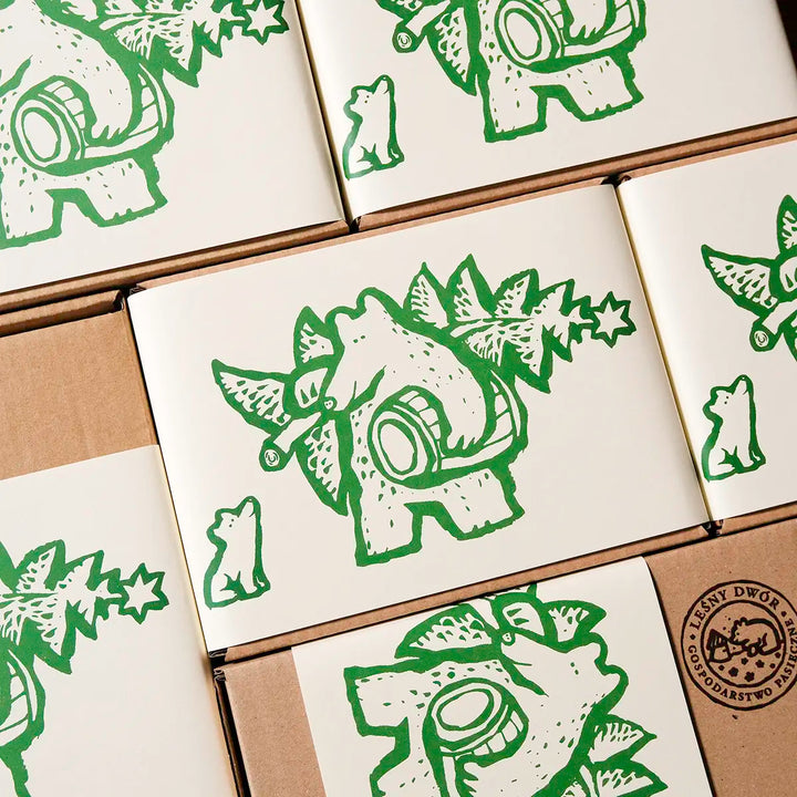 Świąteczne opakowanie na prezent - Gospodarstwo Pasieczne Leśny Dwór